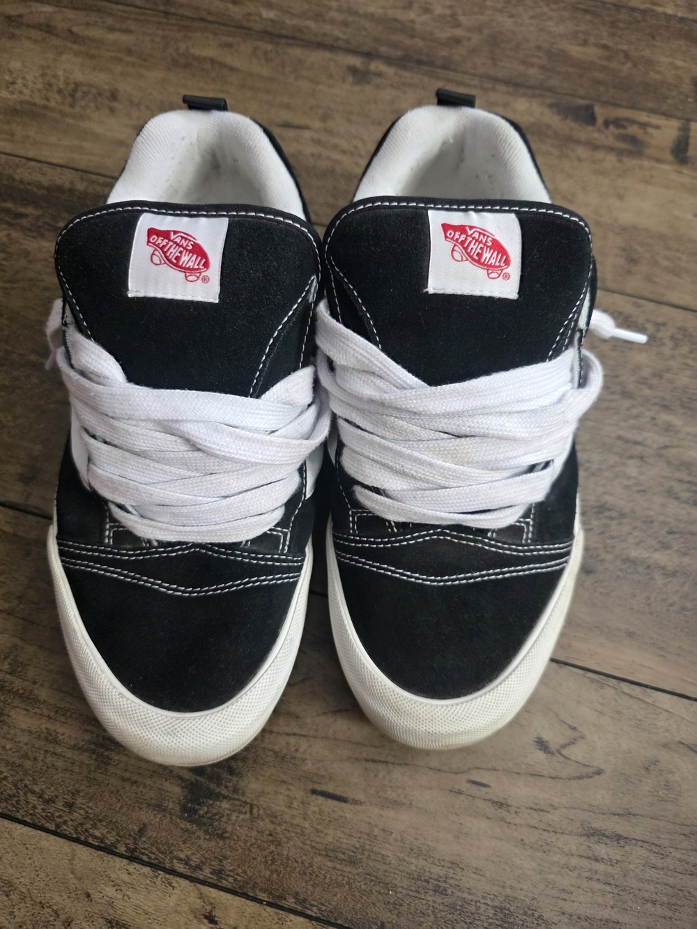 Vans Knu Skool Black & White Skate Sneakers - Classic Off The Wall Sz 11